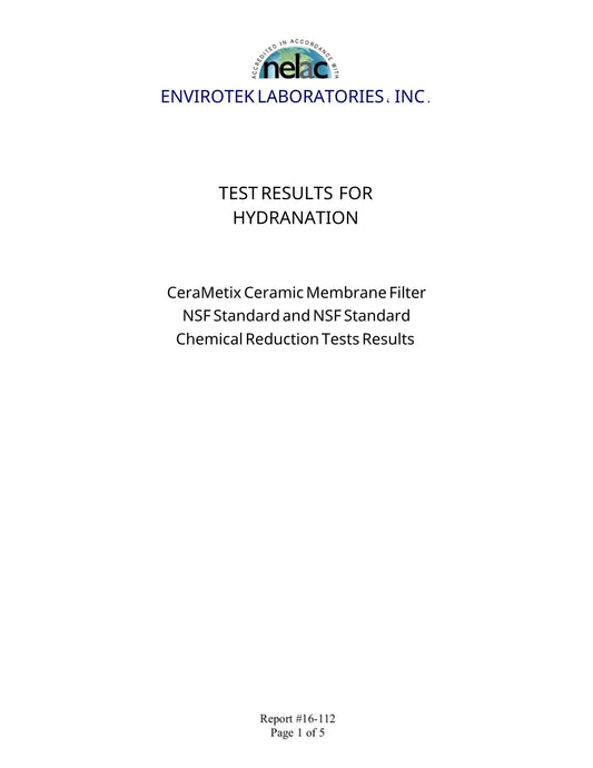 Hydranation Chemical Reduction Lab Results